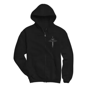 ALEA JACTA EST "Dillon" Black Zip-Up Hoodie