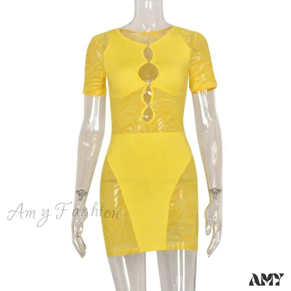 Amy Fashion - Holiday Night Club Party Bodycon Pencil Short Dresses