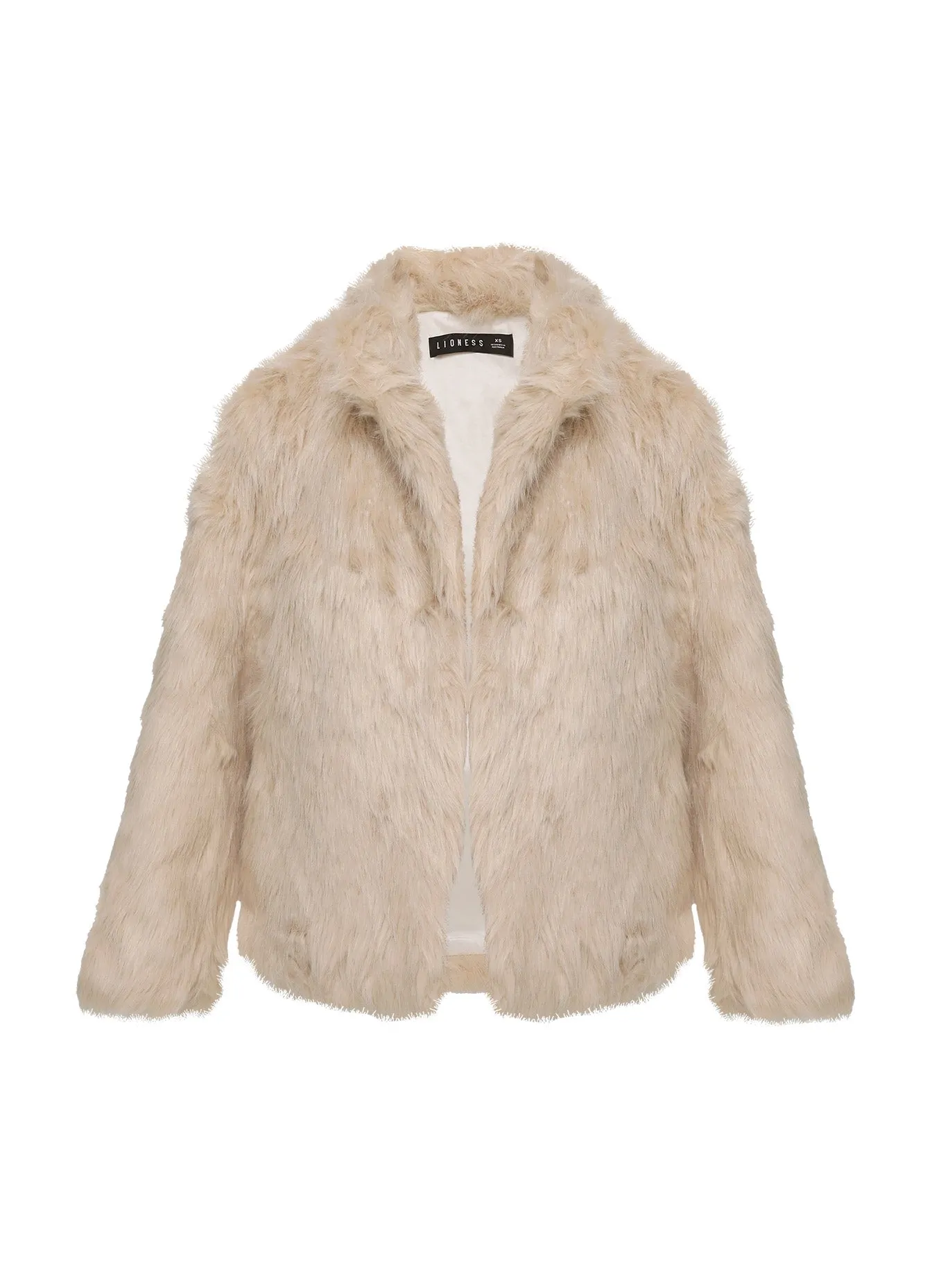 Bada Bing Faux Fur Jacket Beige