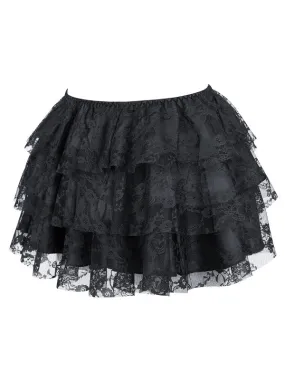 Black lace doll tulle skirt