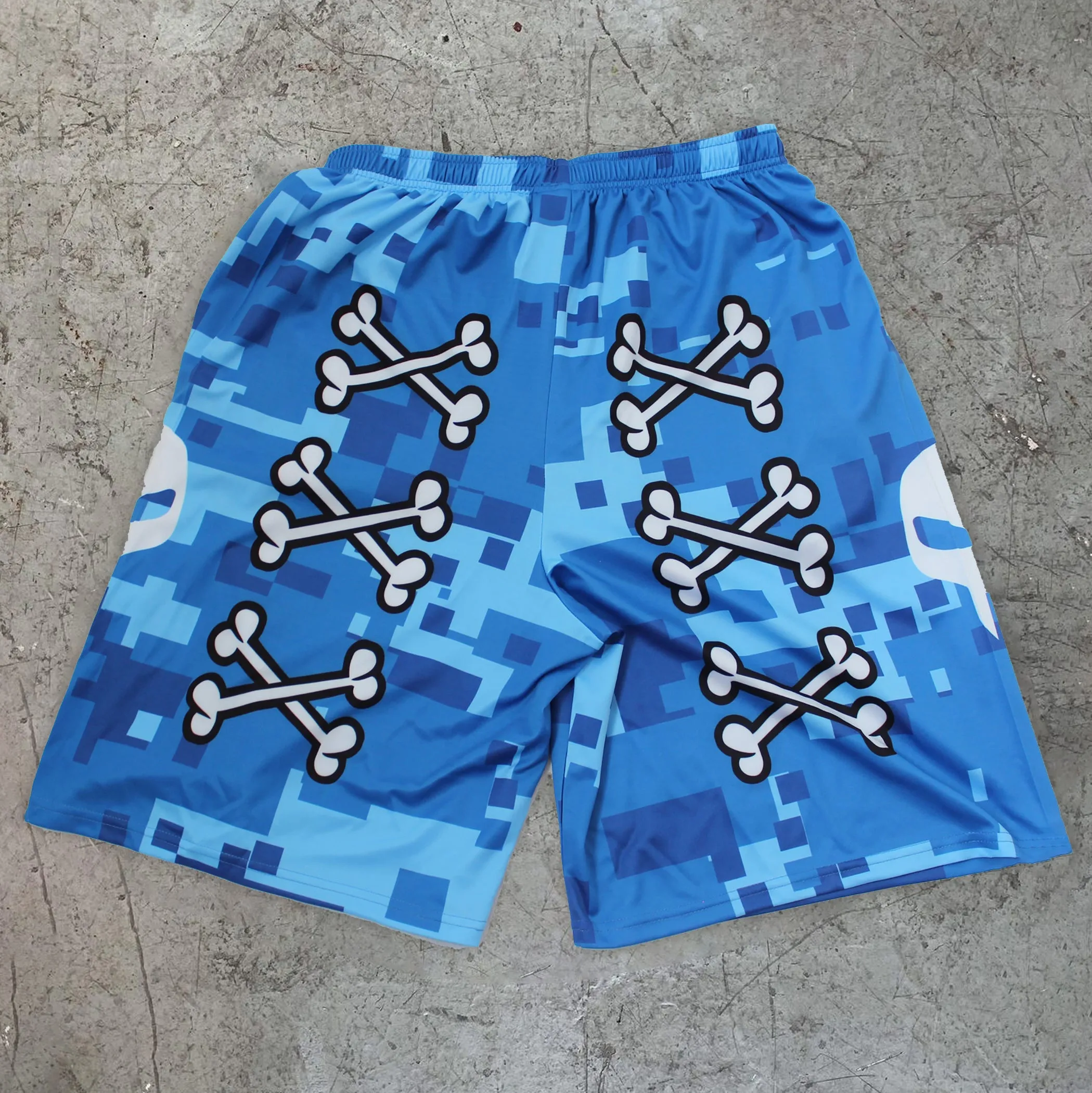 Bone Print Camo Casual Street Shorts