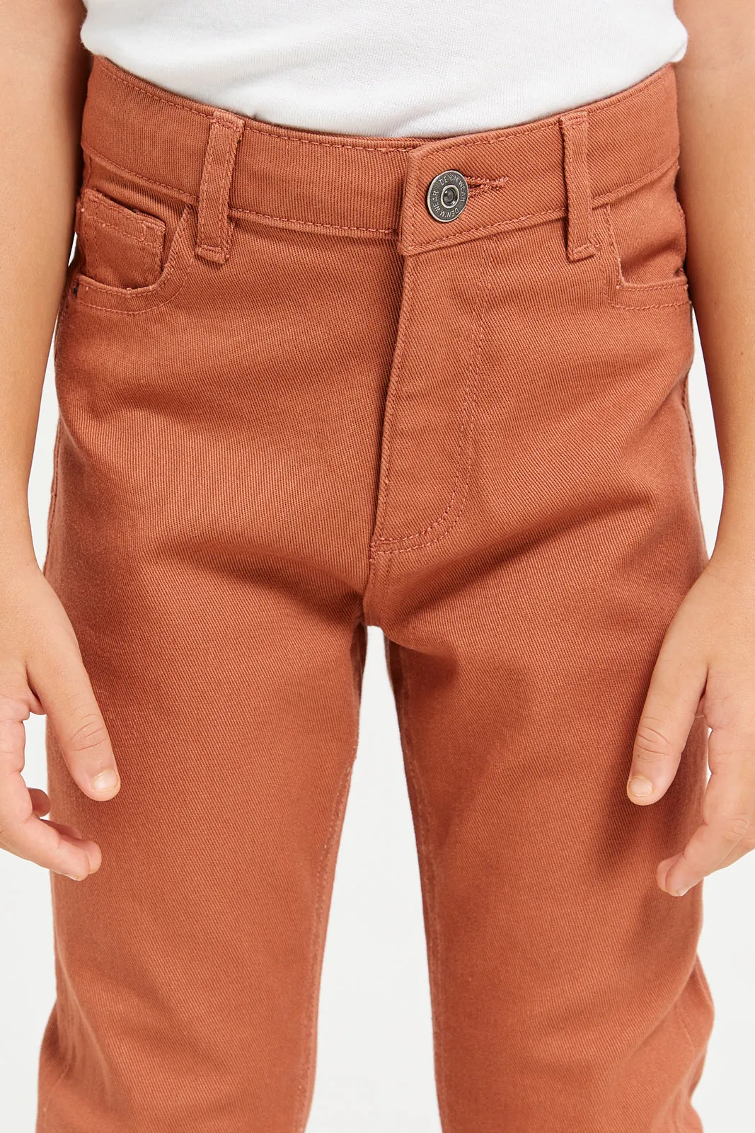 Boys Rust Denim Chino Trousers