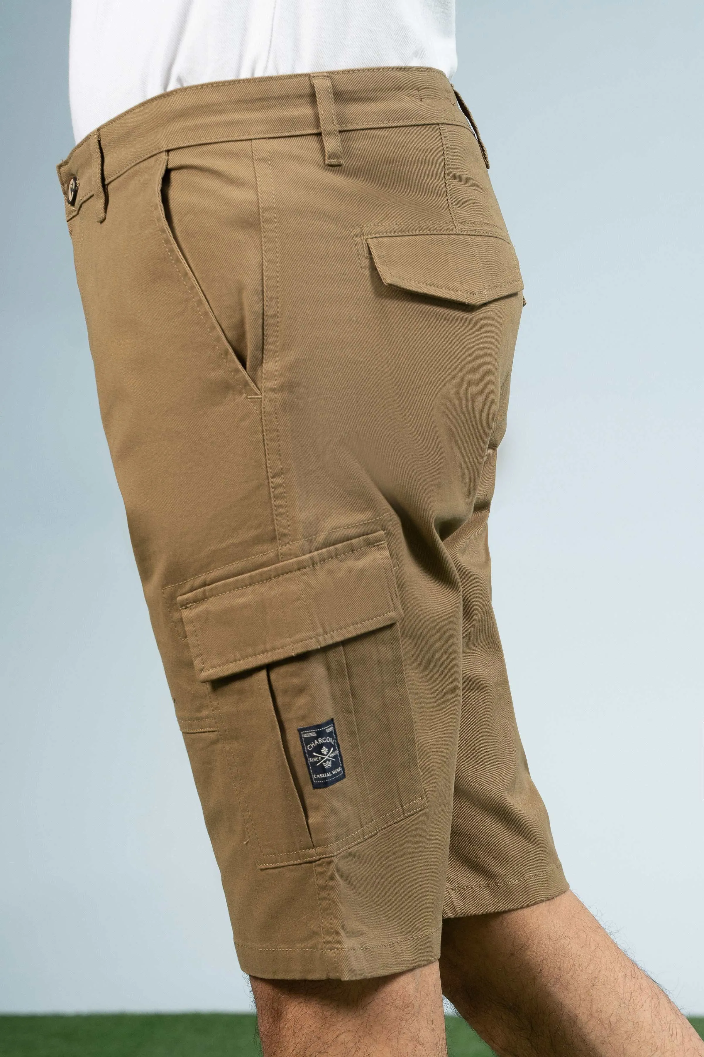 CARGO REGULAR FIT SHORTS KHAKI