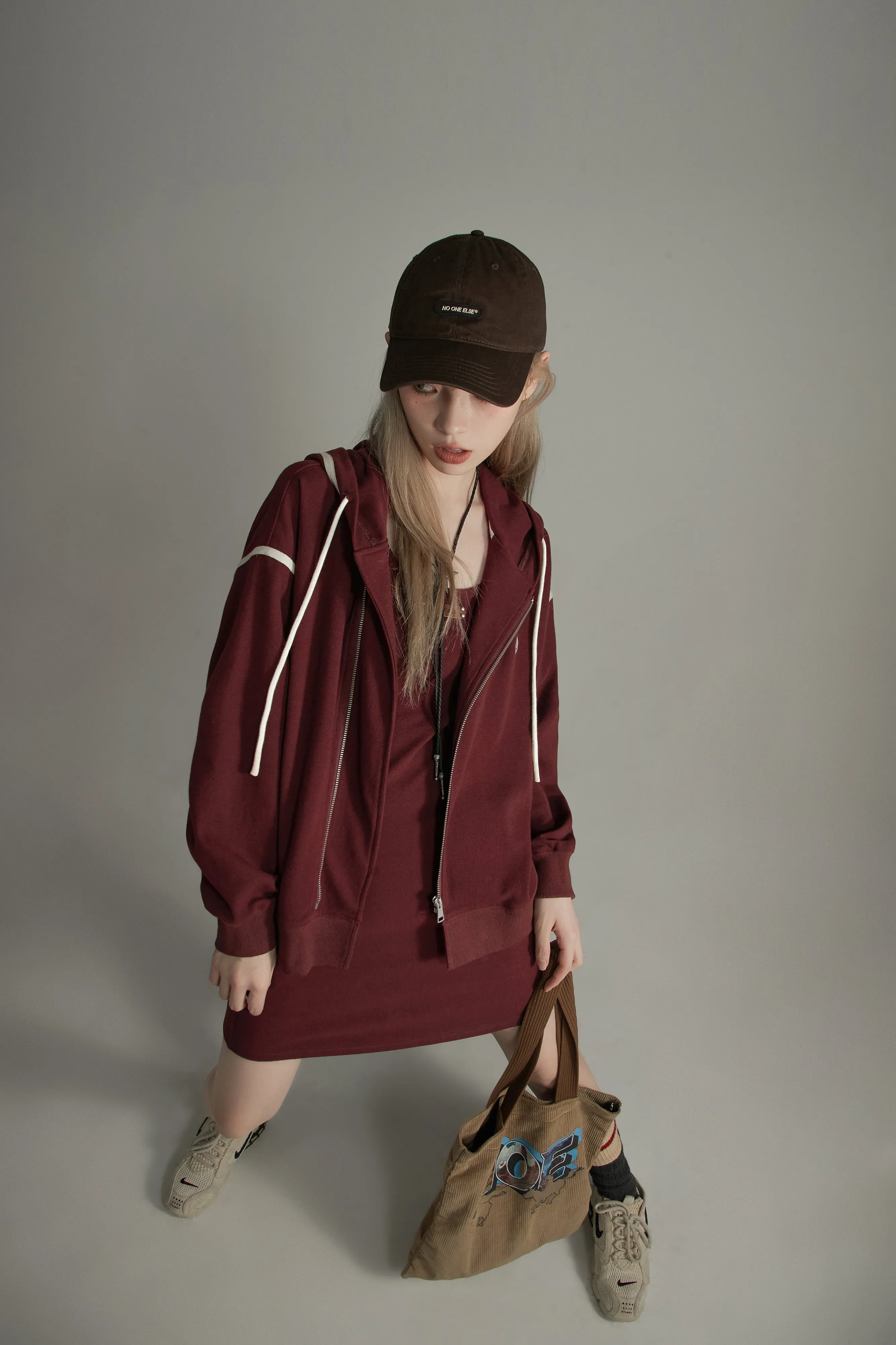 Casual Loose Fit Zip-Up Hoodie