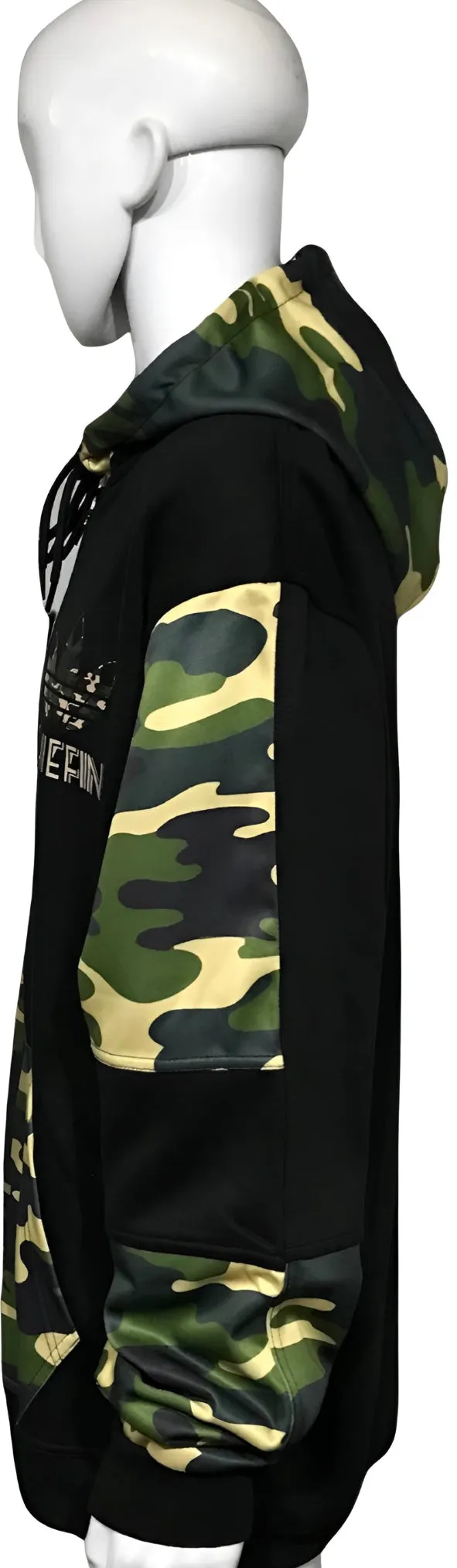 ^CHIEFIN’ ADI-FEATHER^ (GREEN CAMOUFLAGE) LUX ZIP UP HOODIES (CUT & SEW)