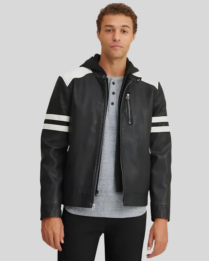 Cody Black Biker Leather Jacket