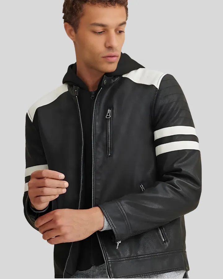 Cody Black Biker Leather Jacket