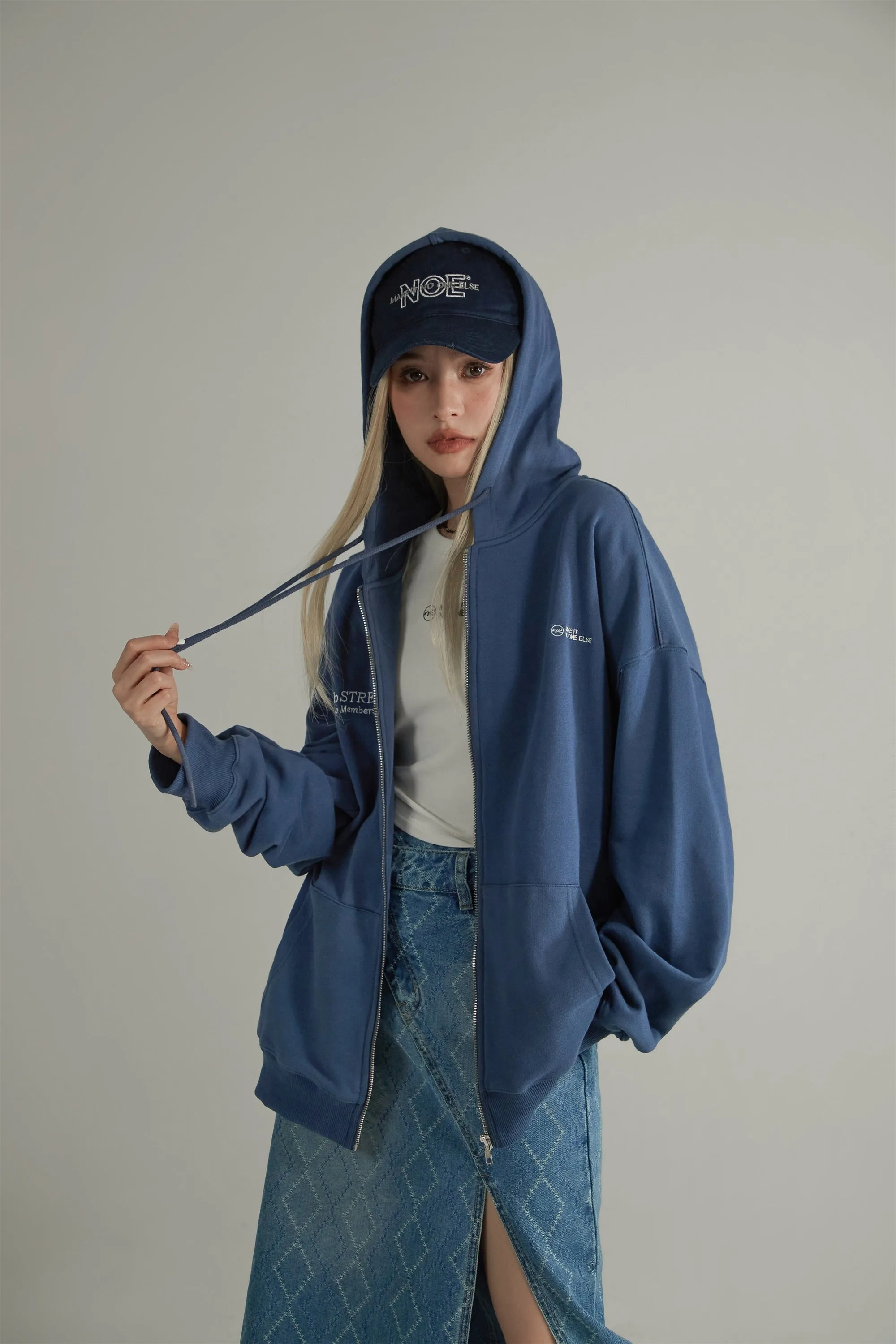 Colored Club Stretch Hooded Zip-Up