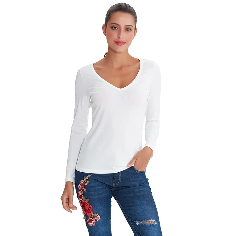 DressBetty - 94% Cotton Casual Long Sleeve Tees