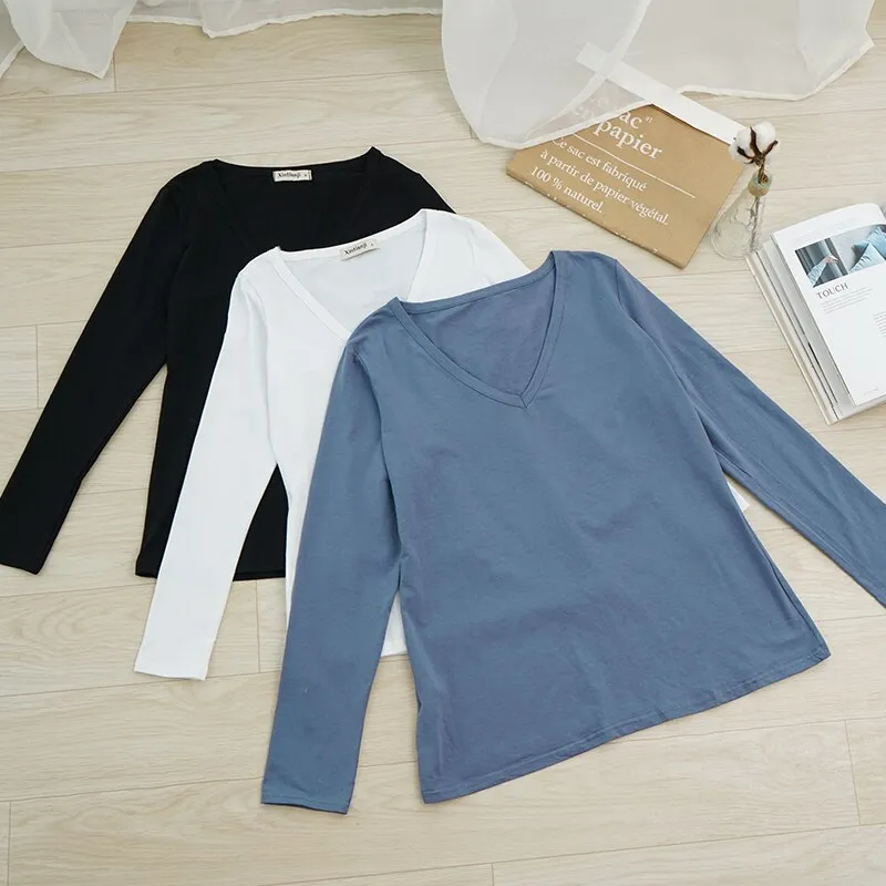 DressBetty - 94% Cotton Casual Long Sleeve Tees