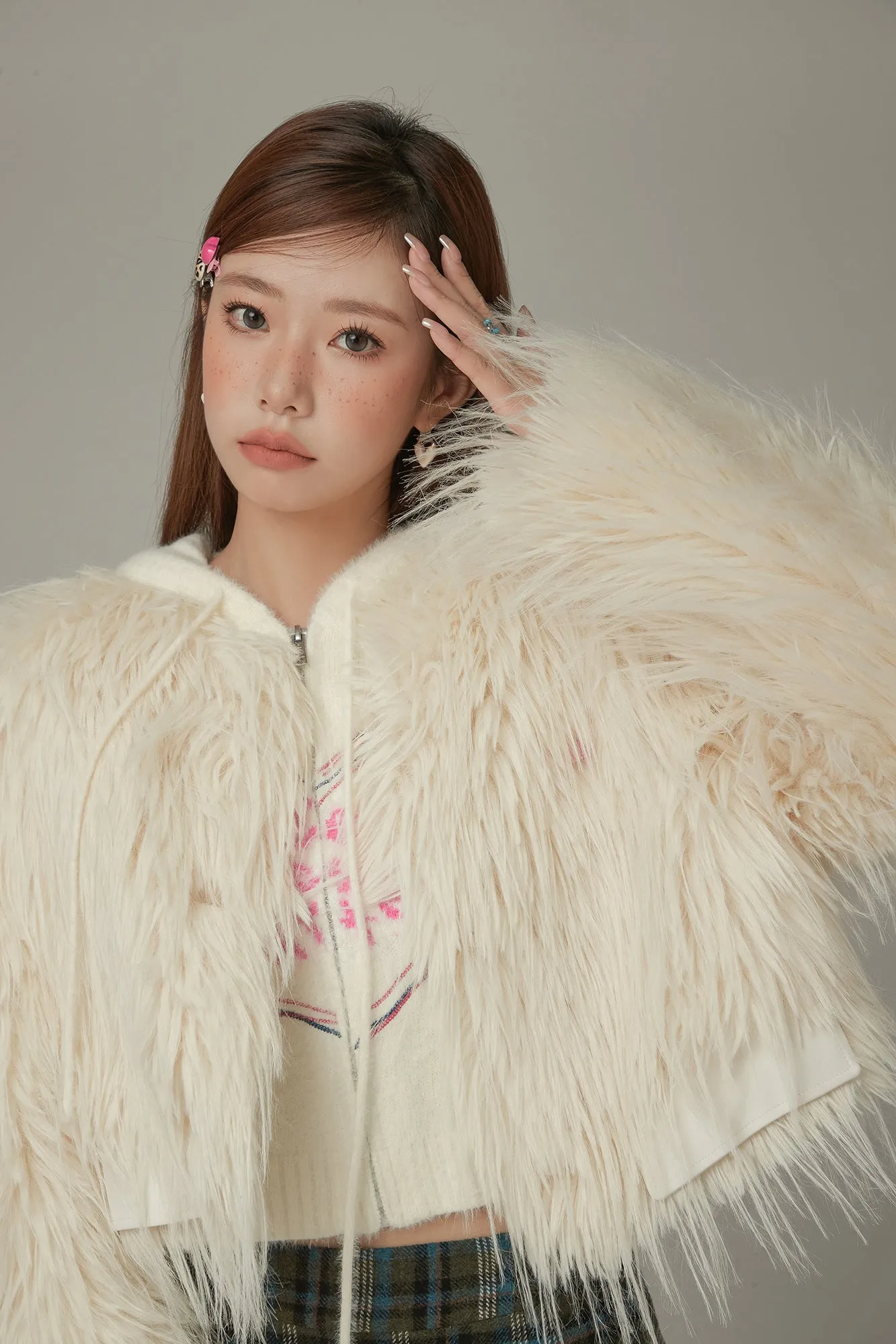 Faux Fur Loose Fit Jacket