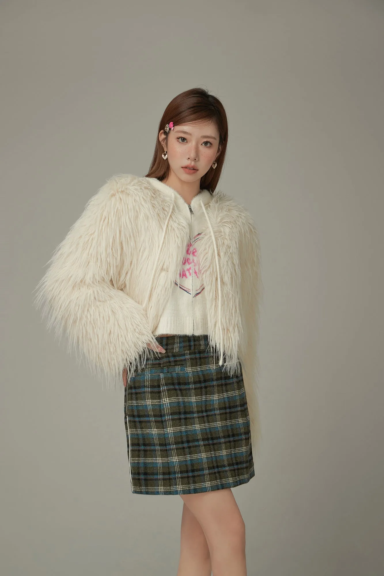 Faux Fur Loose Fit Jacket