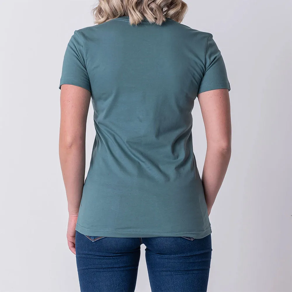 Fox Women's Raised From Dirt V-Neck Ss Tee (Gunmetal)