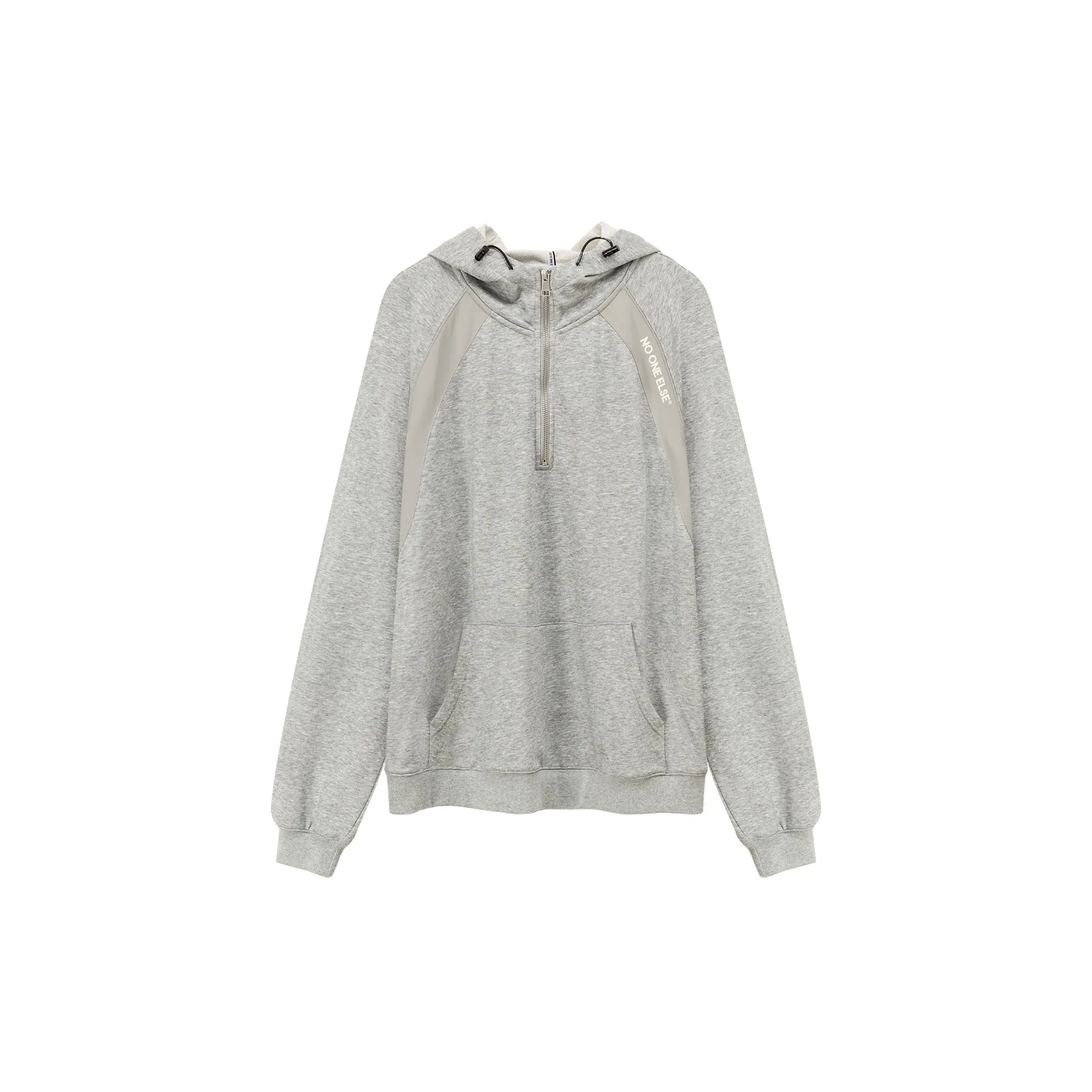 Half Zip-Up Boxy Hoodie