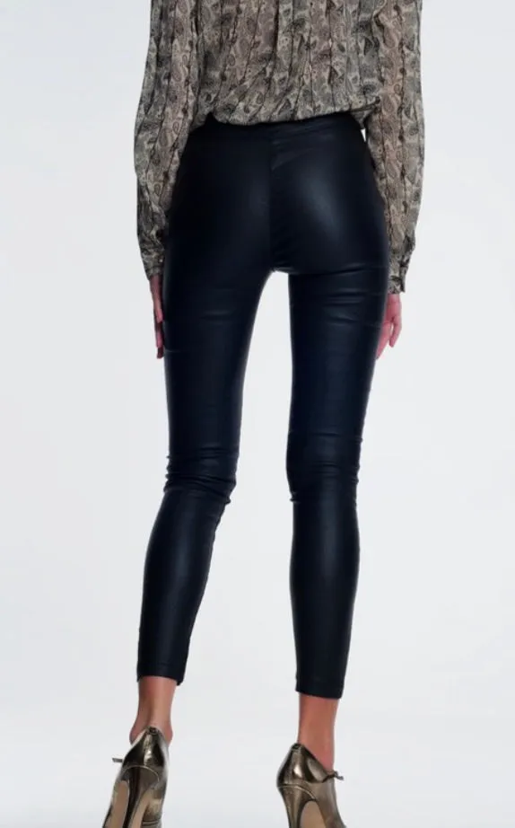 I’m On The Edge Faux Leather Super Skinny Pants