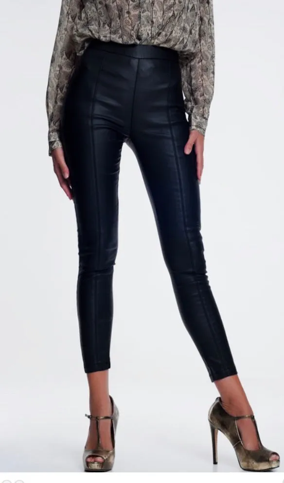 I’m On The Edge Faux Leather Super Skinny Pants