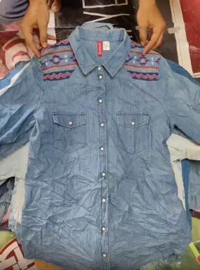 Ladies Denim Shirts - 40 pieces