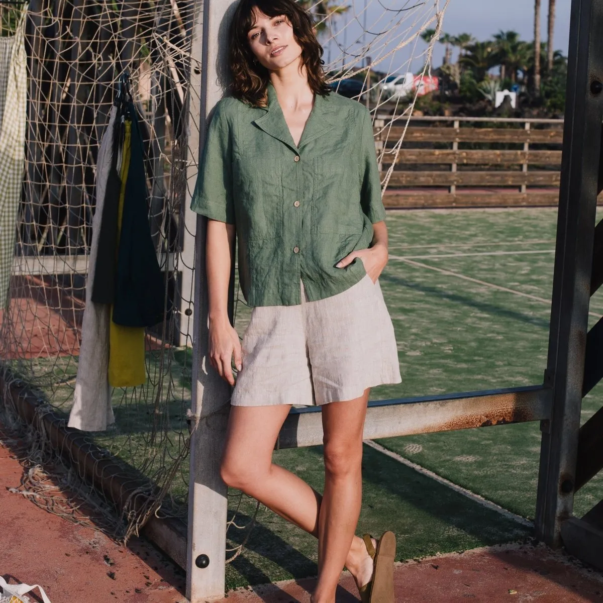 MAIN casual linen shorts