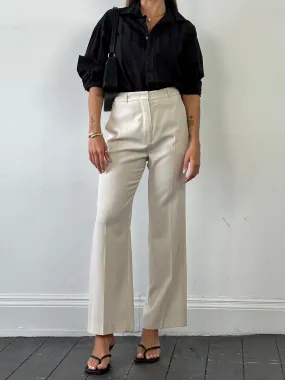 Max Mara Pure Wool High Waisted Tailored Trousers - W28