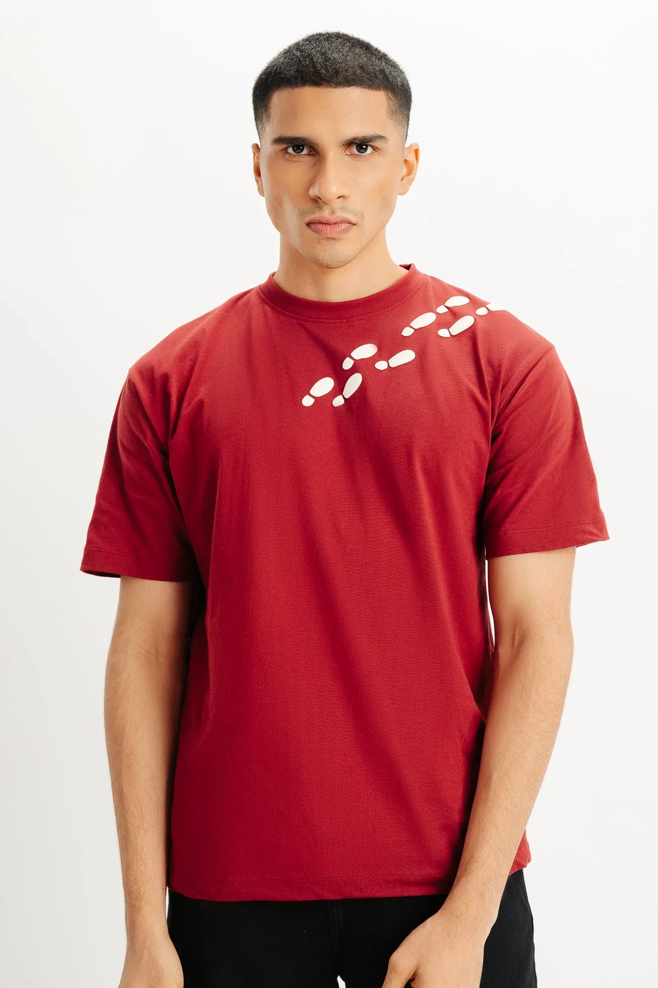 Men's Red Swear Up Oversized Tees