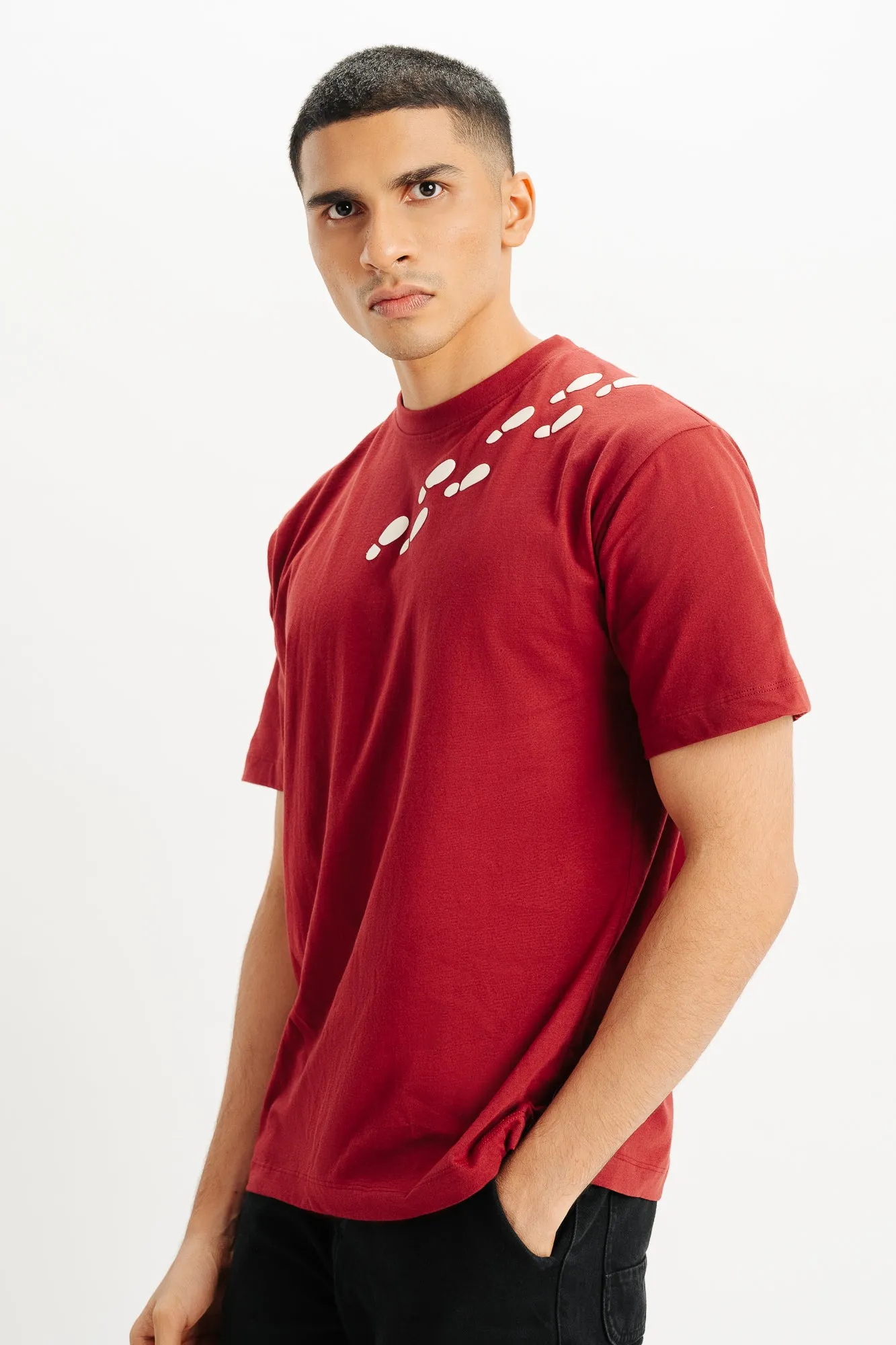 Men's Red Swear Up Oversized Tees