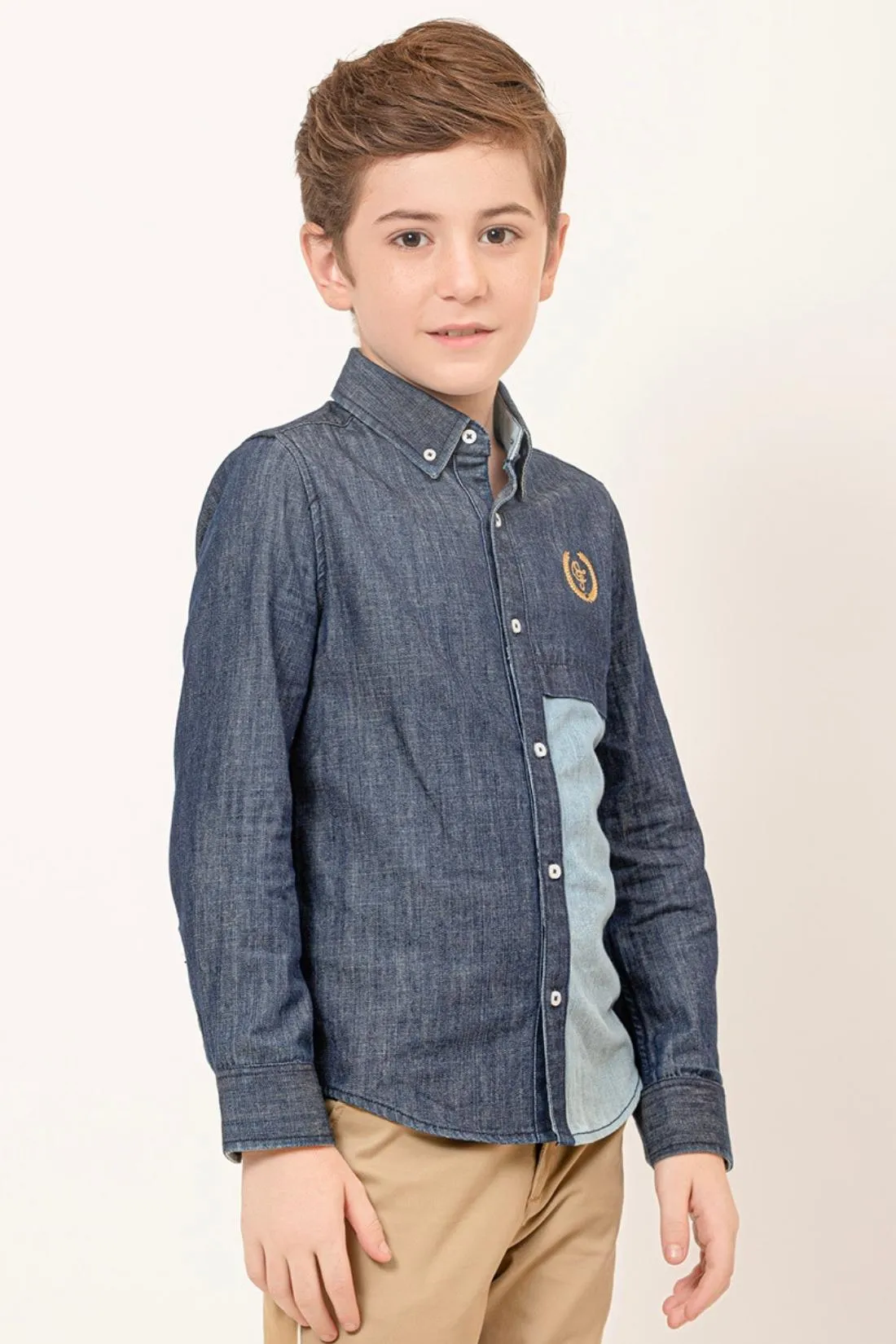 One Friday Kids Boys Blue Denim Shirt