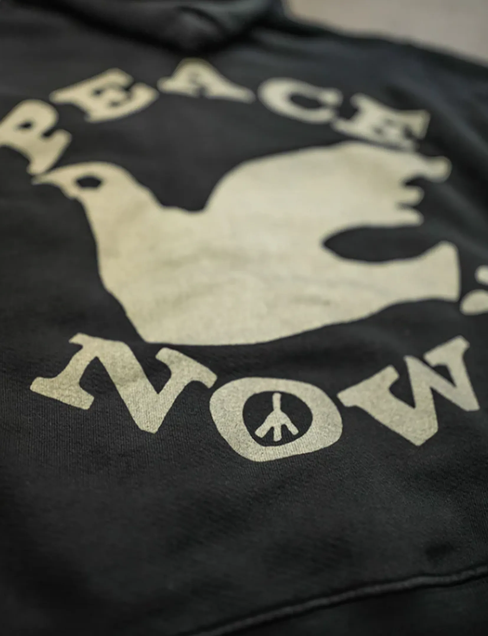 Peace Now Zip Fleece, Coal Pigment