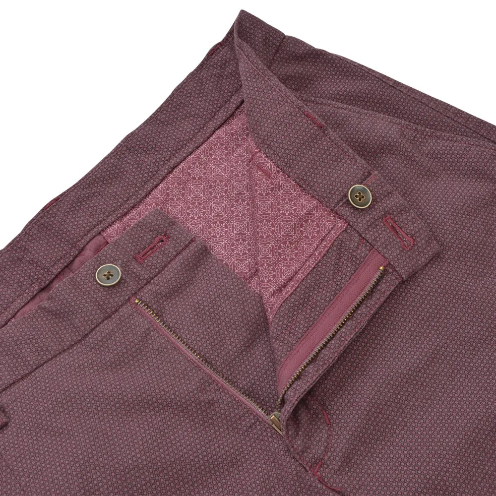 Raspberry Birdseye Chino Trousers