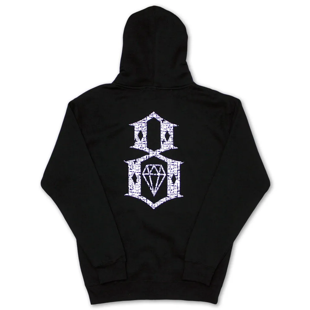 Rebel8 Overspray Zip Up Hoodie Black