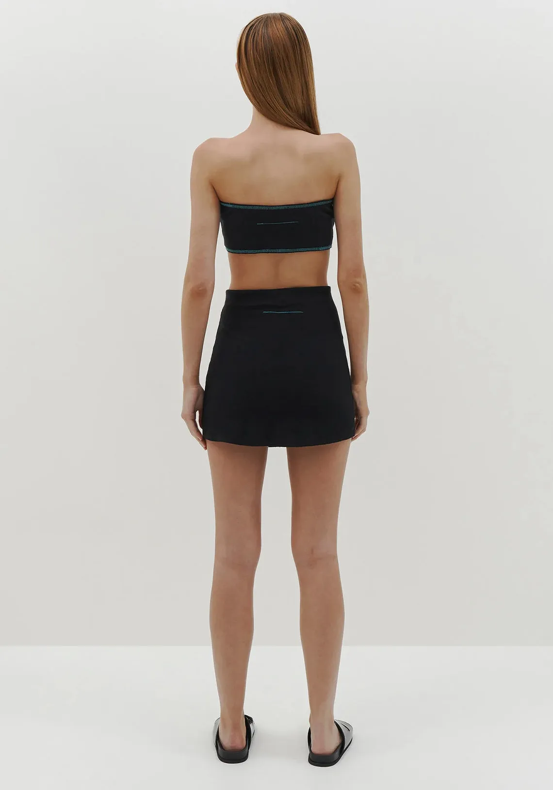 RIB MINI SKIRT BLACK