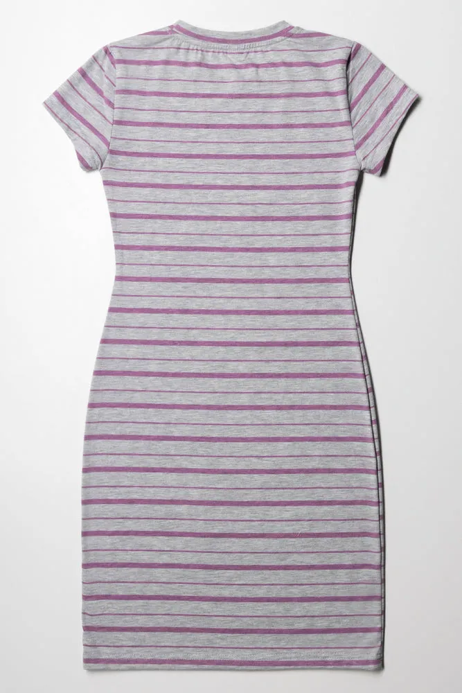 Striped Bodycon Grey