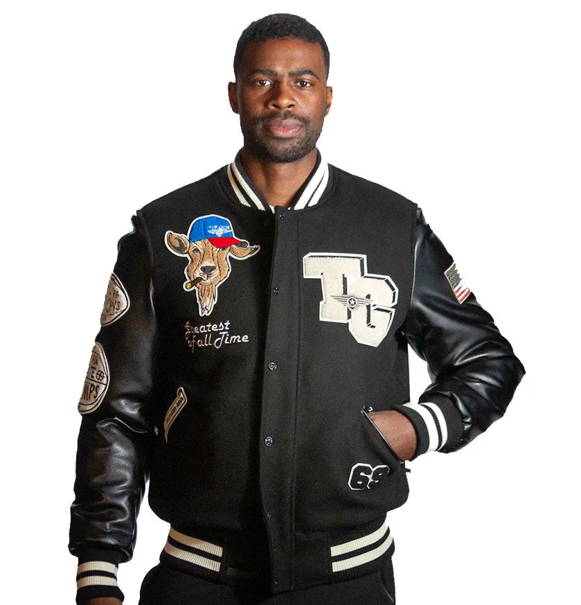 Top Gun GOAT Varsity Jacket Black Black