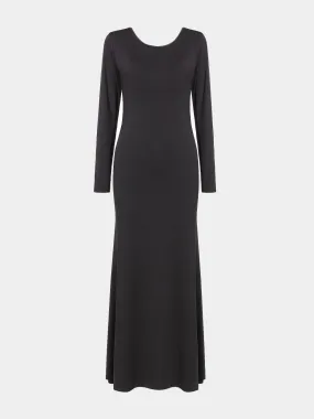 Wholesale Black Long Sleeve Maxi Dress