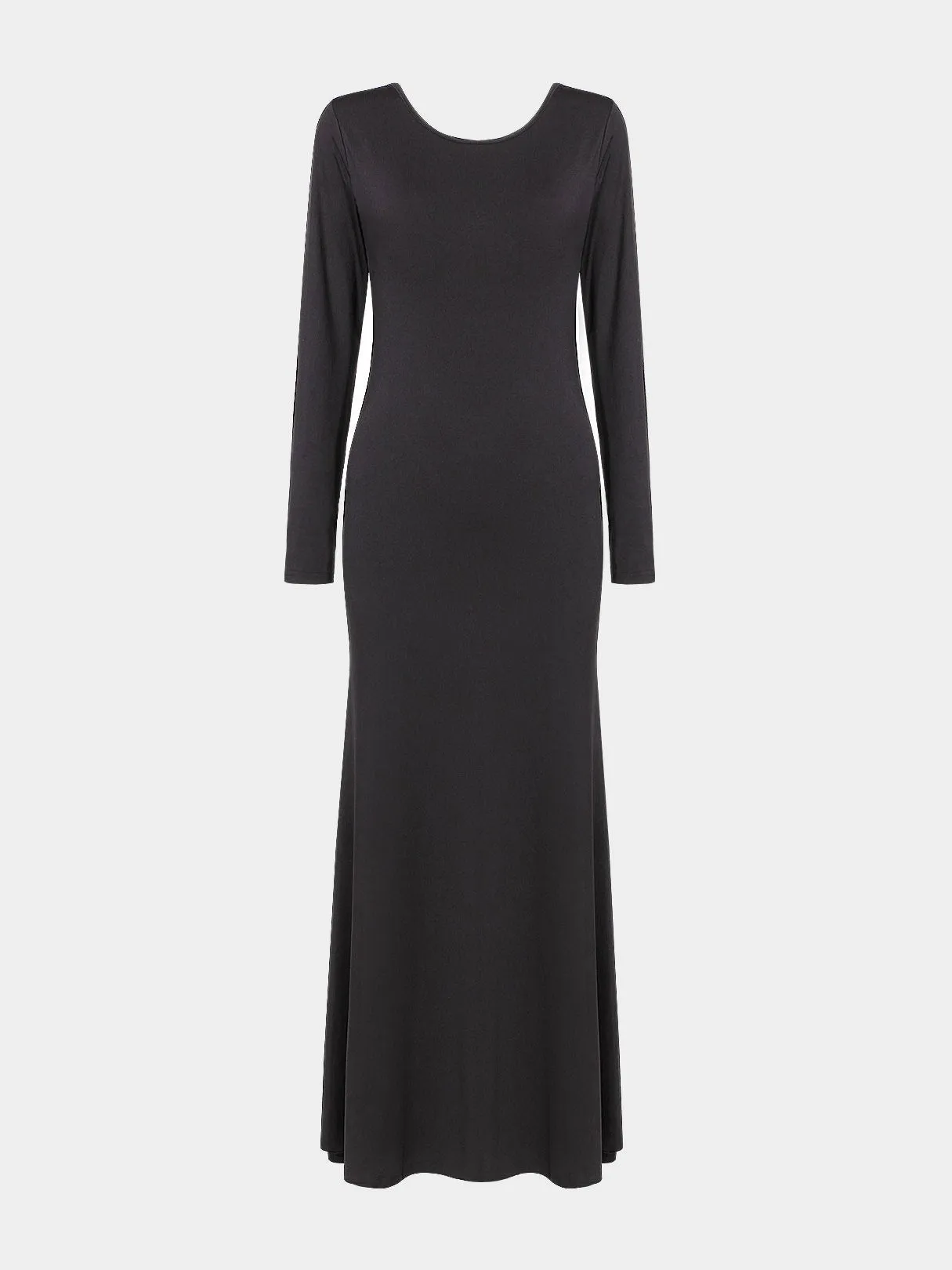 Wholesale Black Long Sleeve Maxi Dress