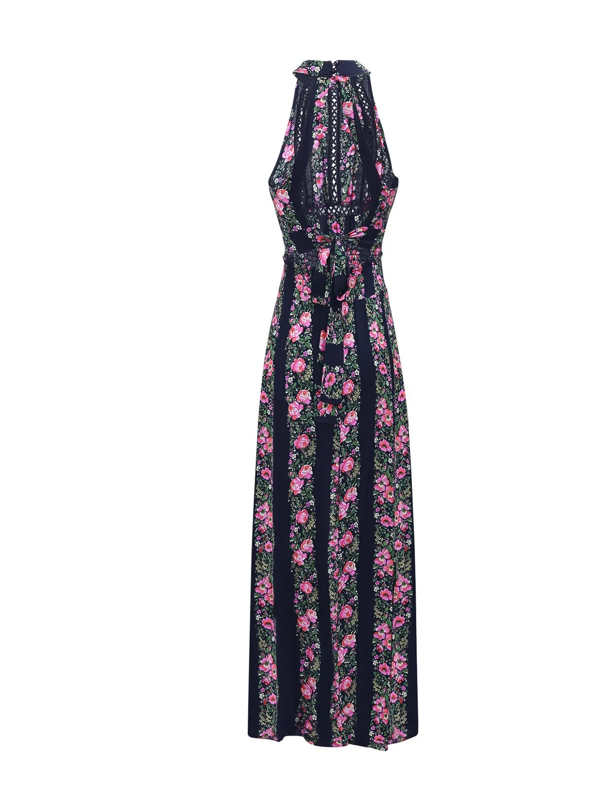 Wholesale Sleeveless Floral Print Maxi Dresses