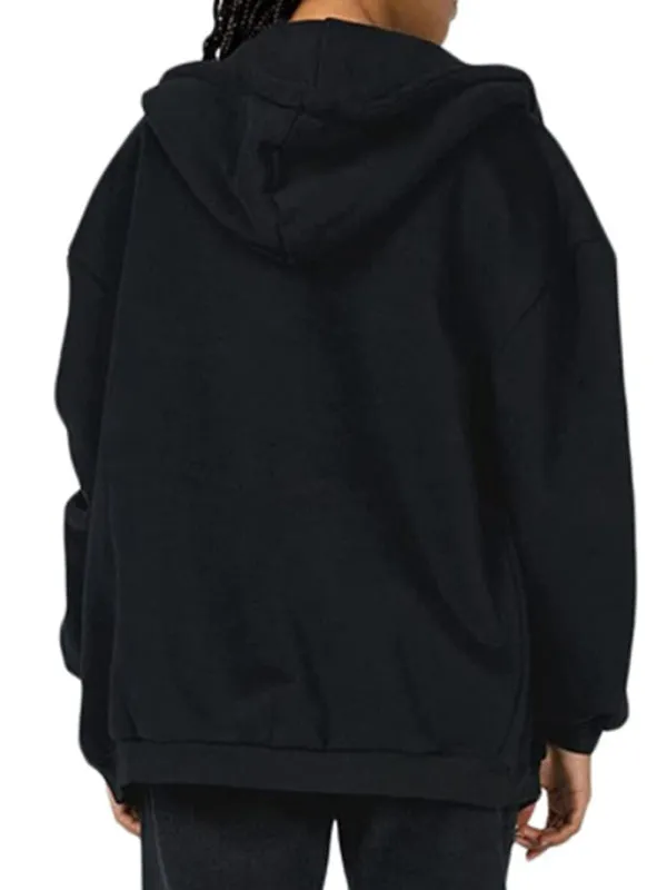 Women's Casual Zip Up Thick Hoodie