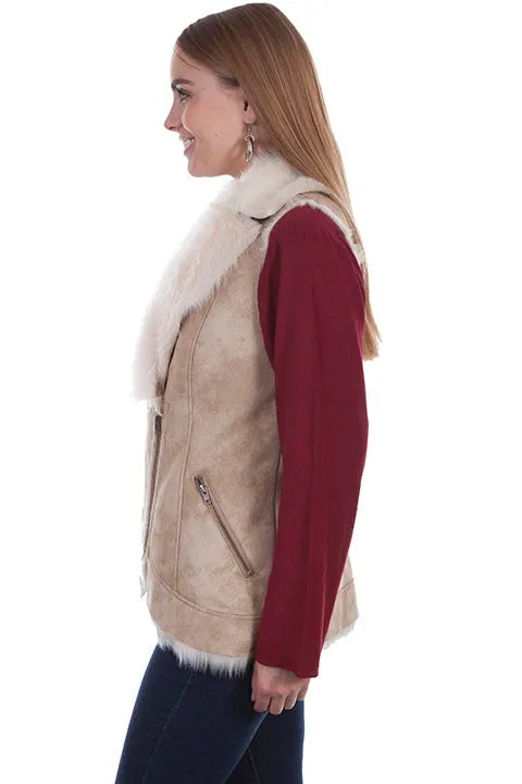 Women's Honey Creek Outerwear Collection: Vest Faux Fur Shearling Zip Front